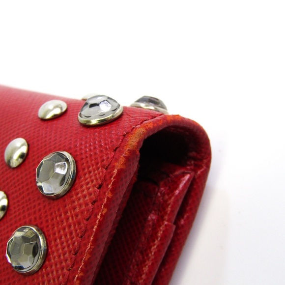 PRADA Saffiano Studded Wallet W/ Card Holder - Picture 8 of 11